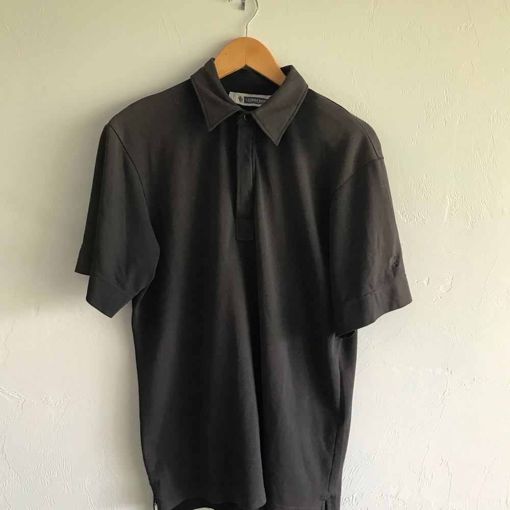 J Lindeberg Golf Gray Short Sleeve Shirt